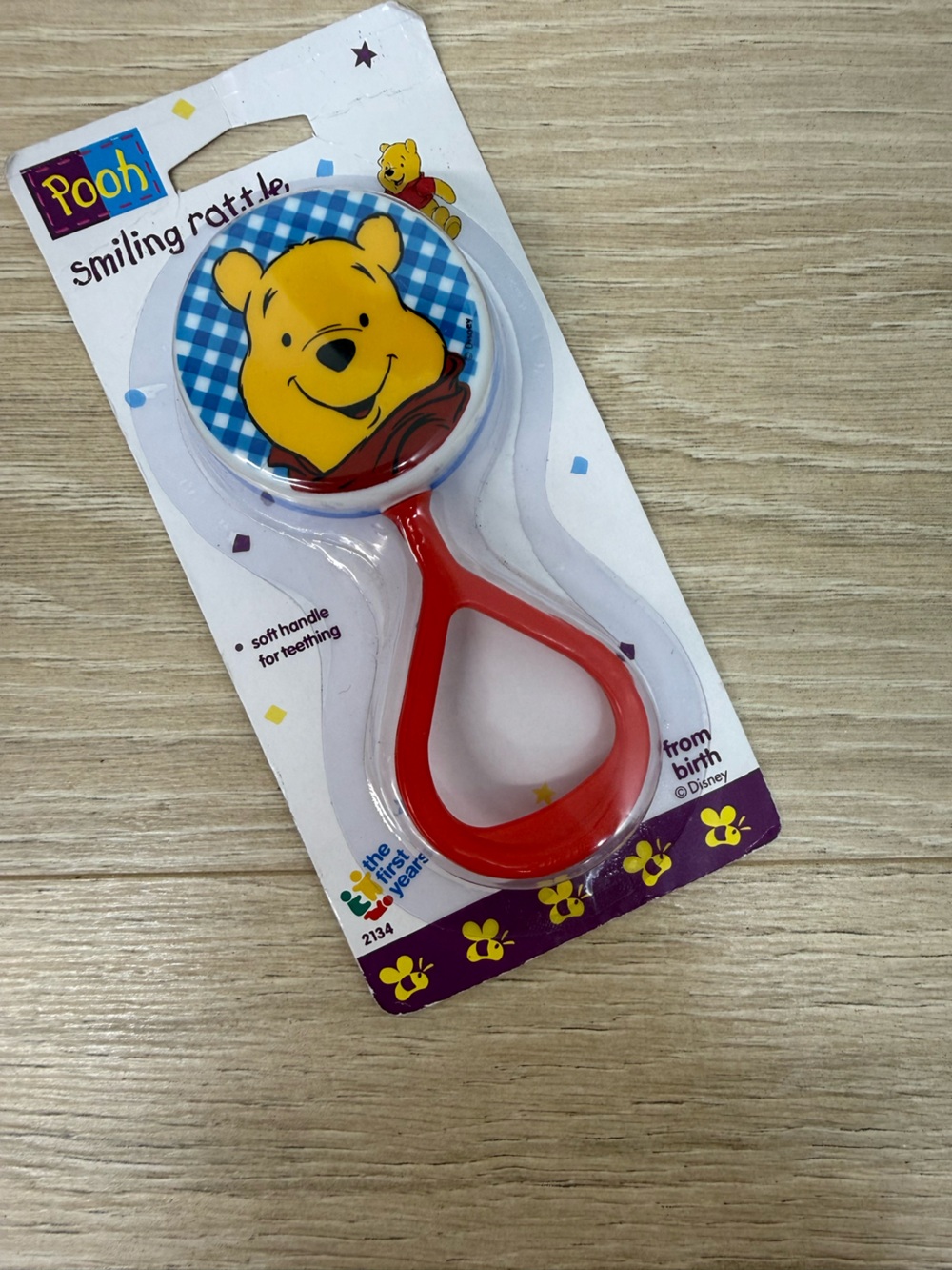 NEW Pooh Winnie-The-Pooh Vintage 1995 Smiling Rattle - Picture 3 of 6